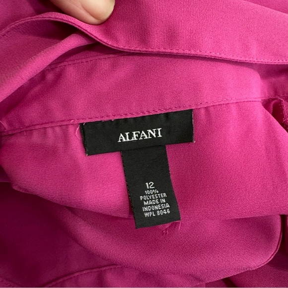 Alfani Sleeveless Studded Pocket Front Layered Back Button Down - Picture 5 of 6